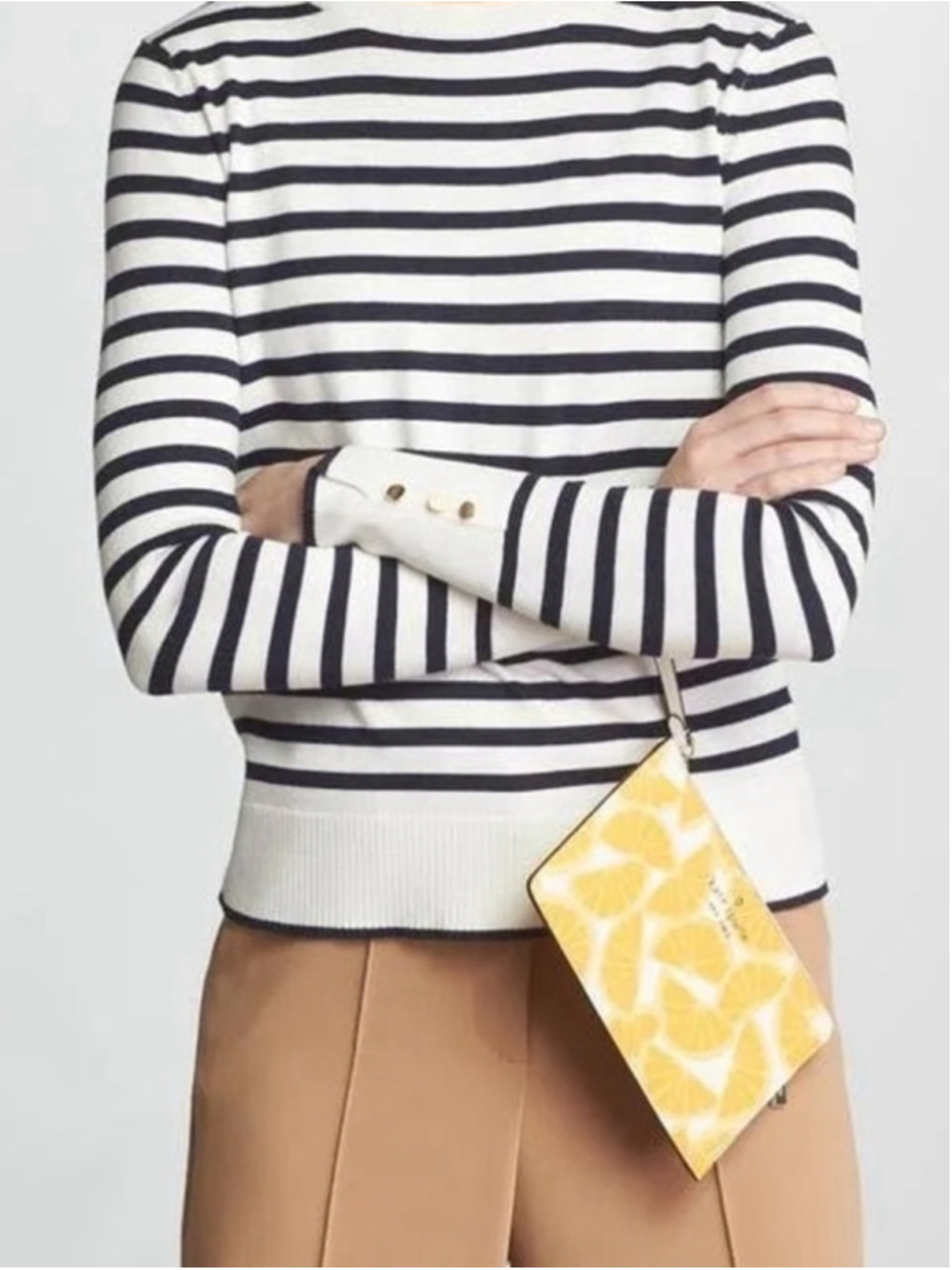 Kate Spade New York Staci Orange Toss Medium L-Zip Wristlet
